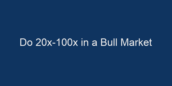 Do 20x-100x in a Bull Market